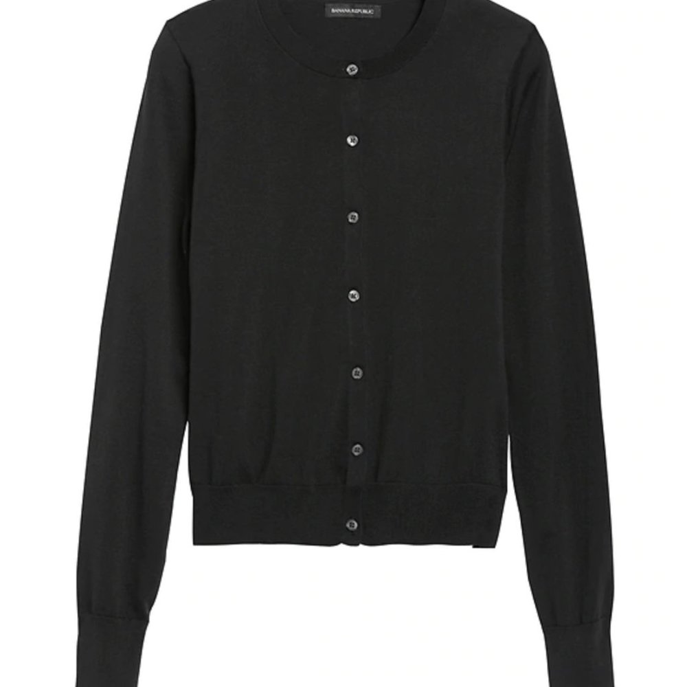Banana Republic Stretch-Cotton Cardigan Sweater S